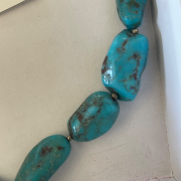 Genuine Turquoise Large Stones  Necklace NICE! - Picture 7 of 7